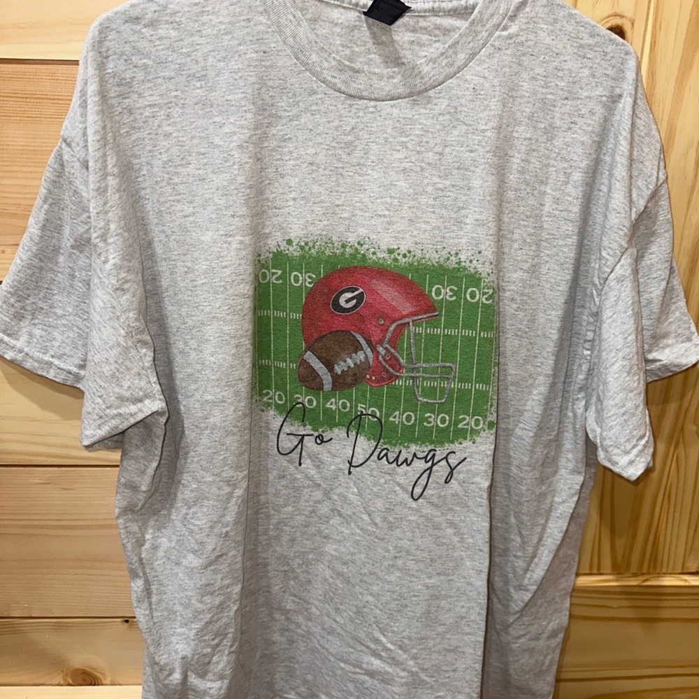 Gildan Gray Football Graphic Tee